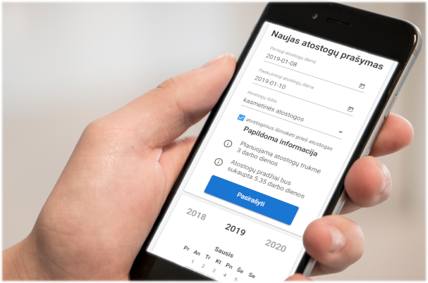 darbuotojų savitarnos iliustracija